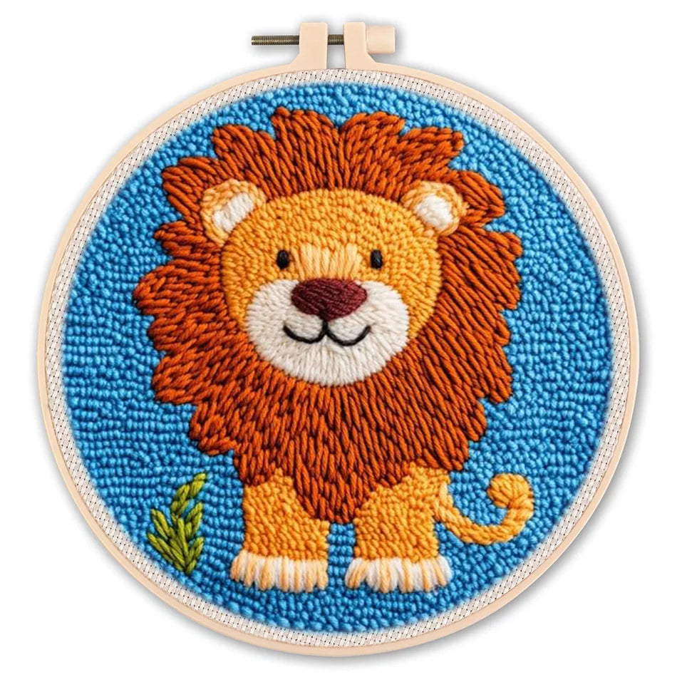 DIY Punch Needle Embroidery Starter Kit – Animal Pattern