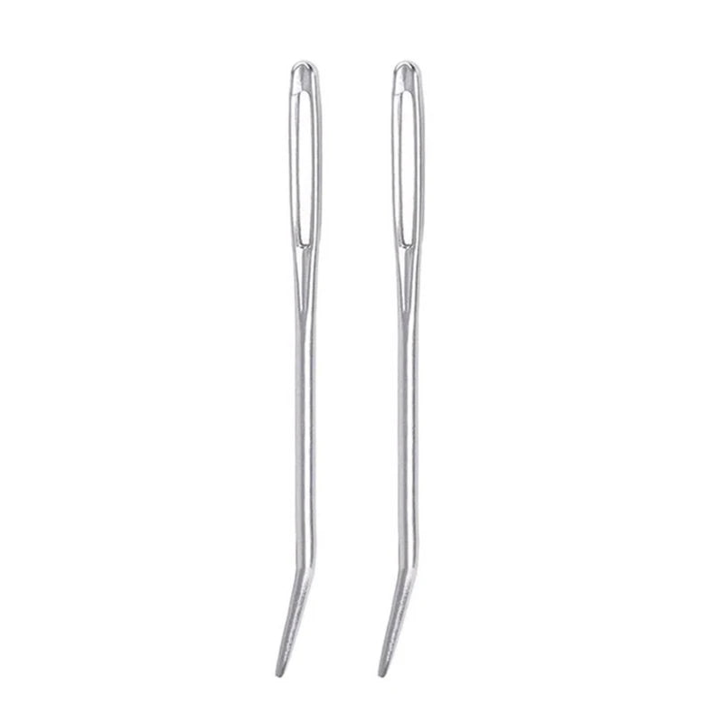 Large Eye Sewing Needle Set with Curved Tip