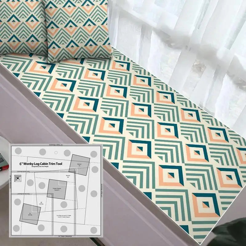 Quilting Template Clothing Patterning Ruler Log Cabin Trim Tool For Drawing Craft Sewing Projects And DIY Quilting Supplies