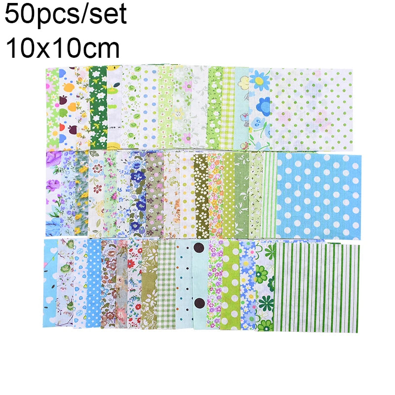 Assorted Floral Printed Cotton Fabric Squares
