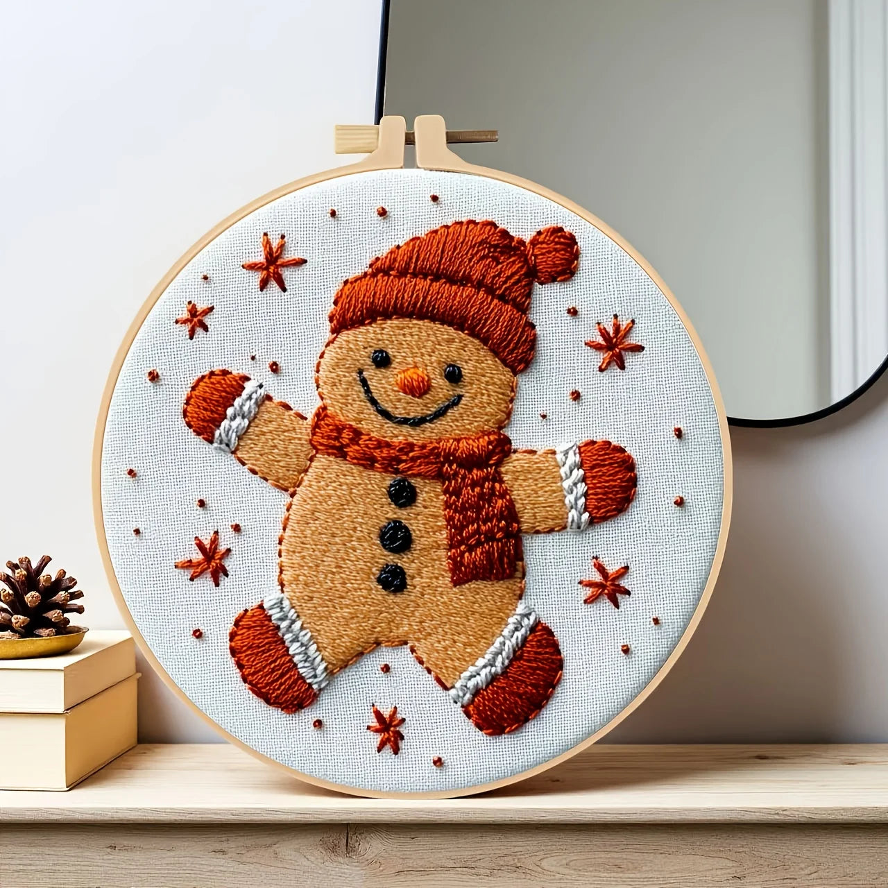Christmas Gingerbread Man Embroidery Kit