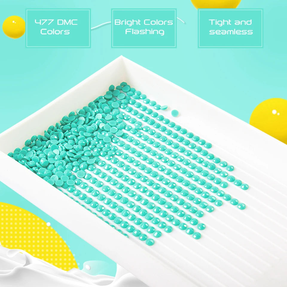 EverShine Moon Diamond Painting Seaside Craft Kit Mosaic Scenery Diamond Art Round Drill Embroidery Waterfall DIY Handmade Gift