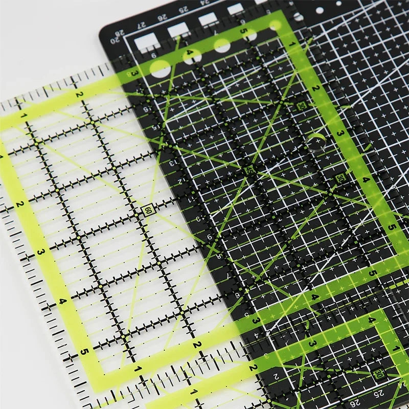 TLKKUE Acrylic Sewing Ruler For Patchwork Square Fabric Cloth Ruler For Dressmaker DIY Sewing Quilting Yardstick Cutting Tools