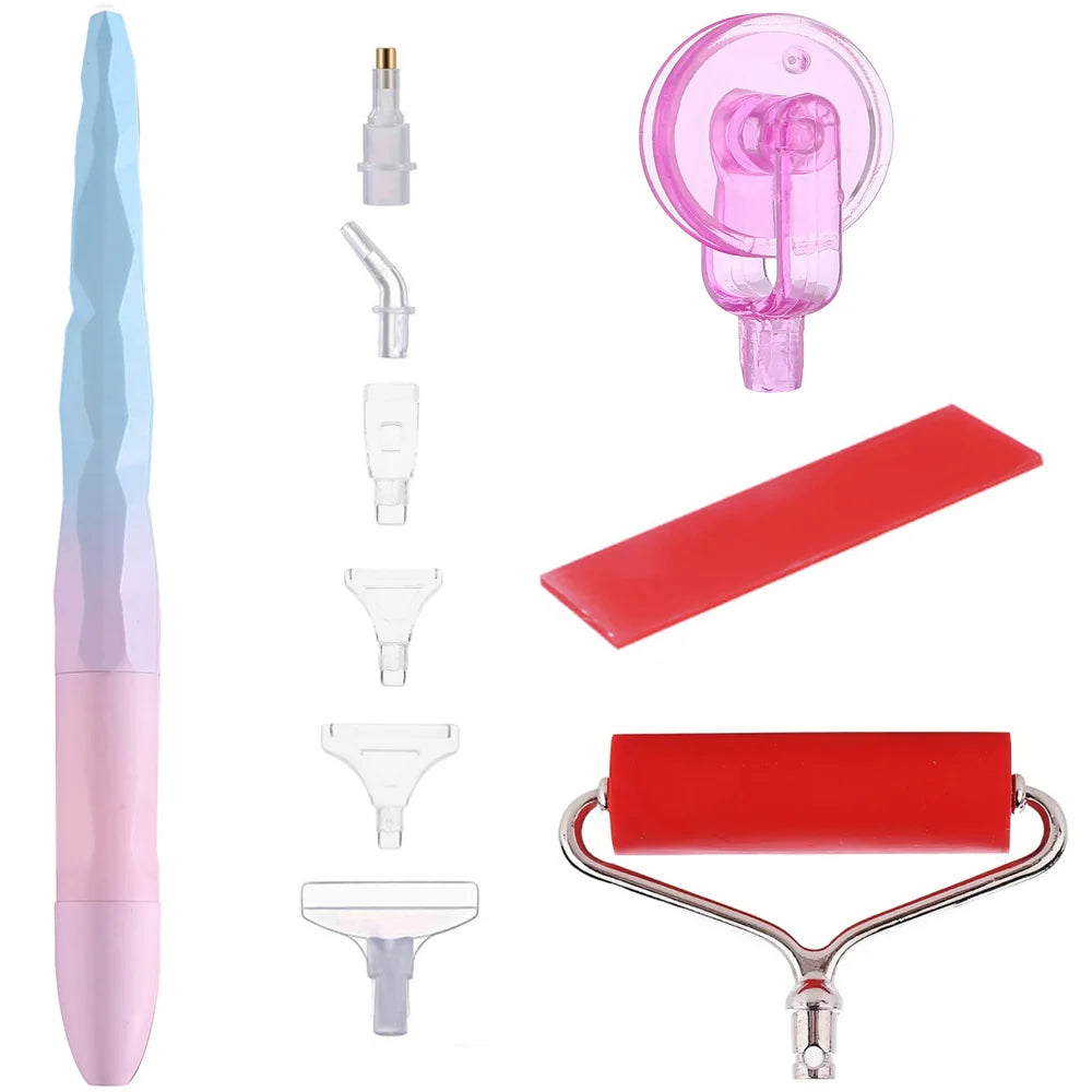 5D Matte Diamond Painting Pen Tool Point Drill Pens Roller Glue Clay Kits DIY Wheel Easy 5D Diamond Painting Cross Stitch Set