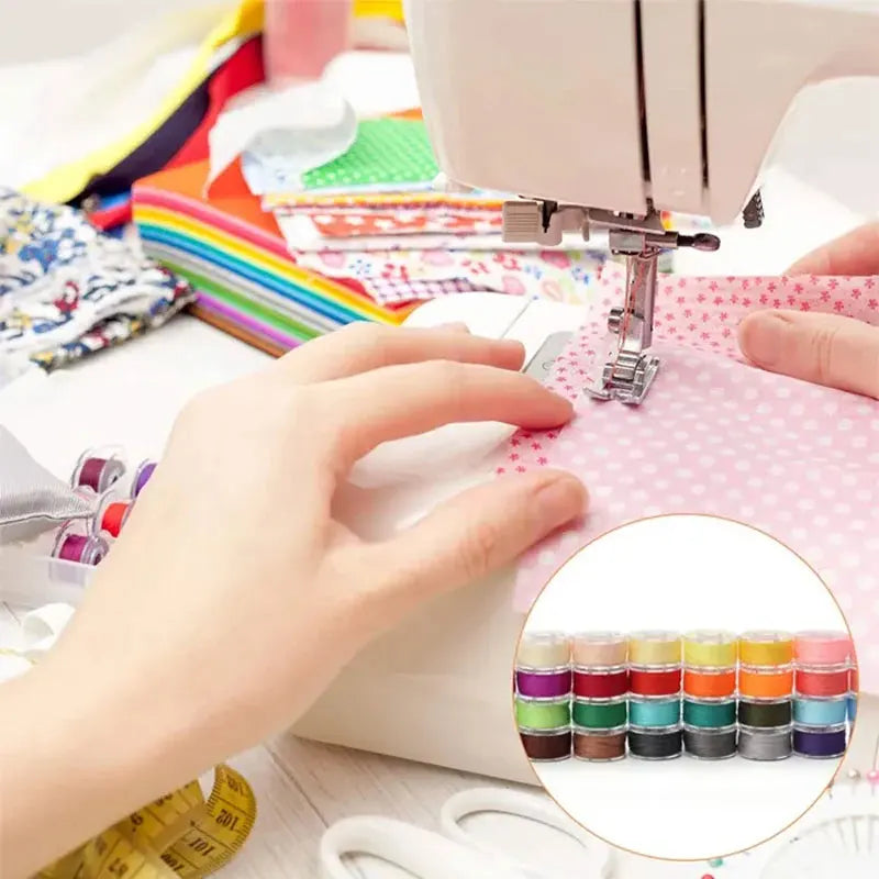 36 Colours High Quality Sewing Thread Boxed Bobbin Set – 36pcs