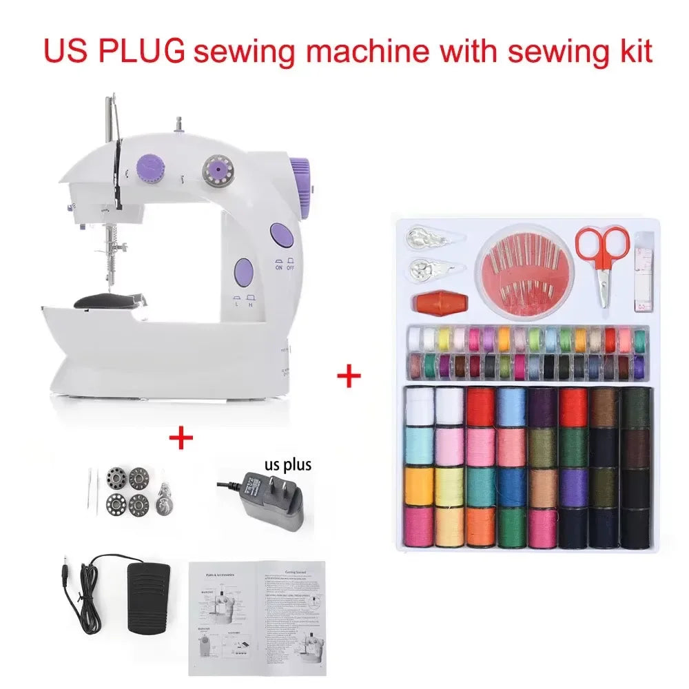Household Mini Sewing Machine with Light & Accessories