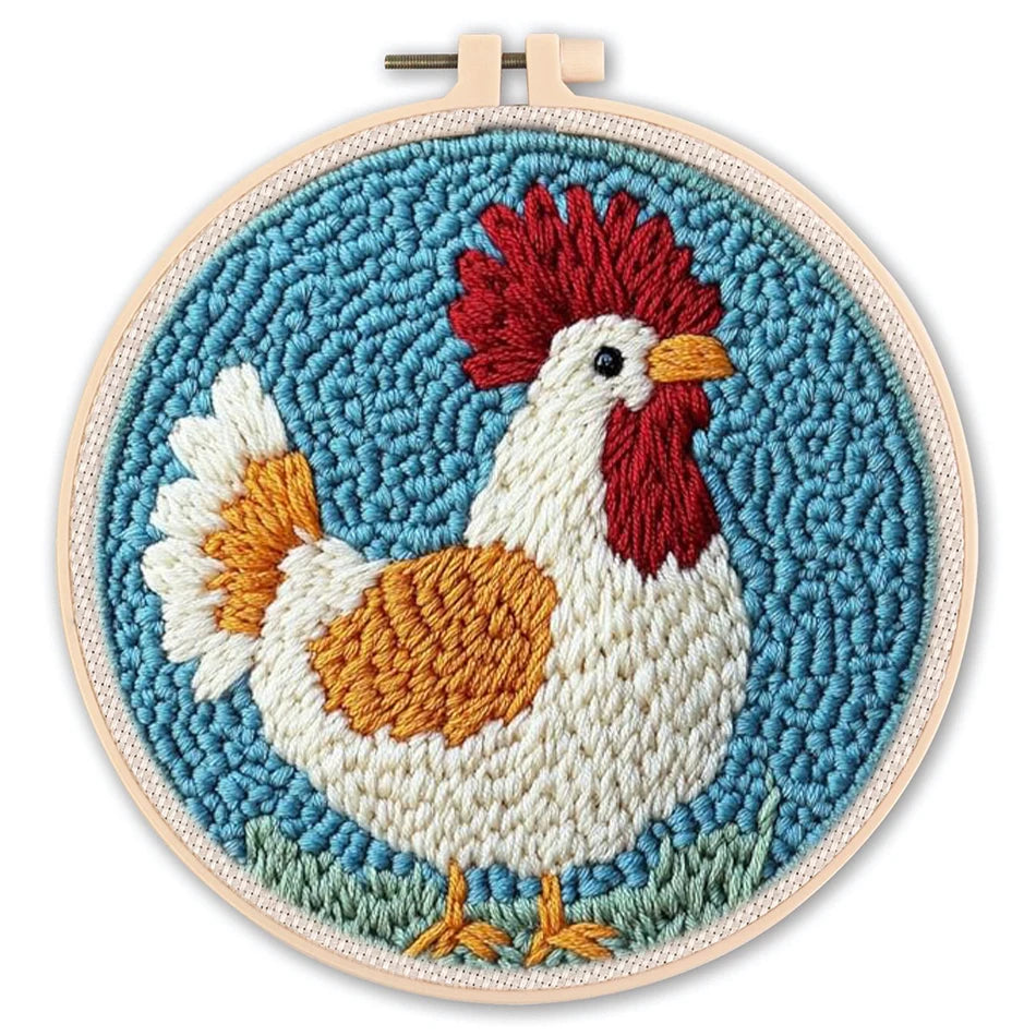 DIY Punch Needle Embroidery Starter Kit – Animal Pattern